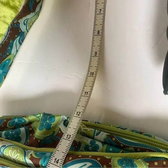 Ju Ju Be Diaper Bag Green Blue Brown Paisley Floral Design - Picture 15 of 15